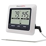 ThermoPro TP04 Digital Bratenthermometer Grillthermometer Ofenthermometer Fleischthermometer mit integriertem Countdown Timer