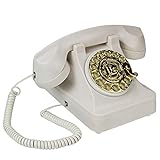 SXRDZ Festnetztelefon für Zuhause Europäische Antike Telefon Rotary Wahltelefone Retro Festnetz Schreibtisch Telefon, Kursertelefon für Zuhause und Dekor, Schwarz Kreative Retro-Telefone