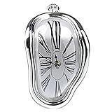 Yissone L- Förmige Schmelzende Uhr Mode Surrealistische Salvador Gebogene Uhr über Regal Schmelzen Zeit Warp Uhr für Home- Office- Dekor