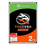 Seagate FireCuda Gaming, hybride interne Festplatte 2 TB SSHD, 3.5 Zoll, SATA 6 Gb/s, silber, FFP, Modellnr.: ST2000DXZ02
