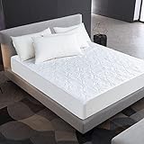 Fnhy Bettlaken Comfort,Gute Qualität Bettlaken,Gestepptes, wasserdichtes Spannbettlaken, weiche, atmungsaktive Bettdecke, Weiß A, 160 x 200 cm
