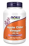 Now Foods, Apple Cider Vinegar ( Apfelessig ), 450mg, 180 Kapseln, Laborgeprüft, Glutenfrei, Sojafrei, Vegetarisch