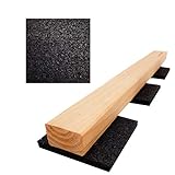 My Plast Terrassen-Pads – wasserbeständige Gummimatten für Terrassen-Holz, belastbare Bautenschutzmatte, 90 x 90 x 10 mm, 50 Stück