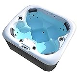 Home Deluxe - Outdoor Whirlpool Komplettset für 4 Personen - Sea Star - Maße 180 x 160 x 79 cm | Jacuzzi, Außen Whirlpool