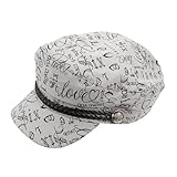 OATIPHO britische Marinekappe Matrose Geiger Rand Kapitänsmütze für Herren Paillette Marine Look genschenkideen Kostümhut Kopfschmuck lässige Sonnenkappe Freizeitkappe Baumwolle Light Grey