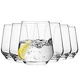KROSNO Wassergläser Saftgläser Whiskygläser Trinkgläser| Set von 6 | 400 ML | Splendour Kollektion | Perfekt für zu Hause, Restaurants und Partys | Spülmaschinenfest
