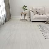 vidaXL 20x PVC Fliese Selbstklebend Vinylboden Bodenbelag Laminat Dielen Planken Vinyl-Fliesen Laminatboden Fußboden Wohnzimmer 1,86m² Creme