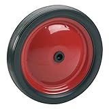 Dörner + Helmer 709312 PVC-Rad mit Stahlfelge rot und Rillenprofil 180 x 30 x 12 mm Nabenbreite 35 mm