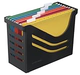Re-Solution Office Box, Jalema 2658026998, Hängeregister inklusiv 5 Hängemappen A4, farbig sortiert, schwarz