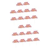 Ciieeo 20 Stk cake topper weihnachten christmas cake decoration weihnachtliche Cupcake-Dekorationen Cupcake-Dekor für Weihnachtsfeiern weihnachtsdeko Gourmet-Snacks Party-Cupcake-Topper