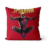 Premium Kissen Spider Man Hochwertig Soft Kopfkissen Super Hero Kinderkissen Home Decorative Solid Square Pillow 40x40cm， Mit Füllstoff