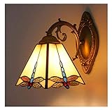 GAUUA 1 Leichte Wandlampe Tiffany-Stil Wandleuchte Buntglasschatten, Vintage Antike Wandlampenverkleidungstisch Spiegel Scheinwerfer Für Wohnzimmerwandbeleuchtung