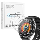 NEWZEROL 4 Stück Schutzfolie Kompatibel für Huawei Watch GT 5 46mm / Huawei Watch GT5 Pro 46mm Displayschutz, 2.5D Arc Edges 9H Glas Anti-Kratzer Blasenfrei Displayschutzfolie für GT 5 46mm Schutzg