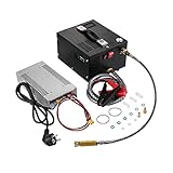 Tragbare PCP-Luftkompressorpumpe, öl-/wasserfrei, 4500 Psi 30 MPa, angetrieben durch 110 V/220 V Wechselstrom oder 12 V Gleichstrom, Hochdruck-PCP-Kompressorpumpe mit Transformator für Luftgewehrgew