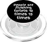 Menschen spülen Toiletten 10 mal 15 Mal PopSockets PopGrip für MagS