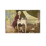 Wolfgang Amadeus Mozart Genius Komponist Poster Druck Kunst Wandgemälde Leinwand Poster Moderne Schlafzimmer-Dekor 40 x 60