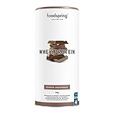 foodspring Whey Protein Pulver, 750g, Schokolade, Eiweißpulver mit hohem Proteingehalt zum Muskelaufbau, aus Milch von Weidekühen