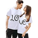 Womens Valentine's Day Letter Printed Short Sleeve Tops Blouse T-Shirt