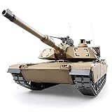GXZZ 2.4GHz RC Panzer Ferngesteuert M1A2 Abrams Kampfpanzer, 1/16 Panzer Militär Spielzeug mit Schussfunktion, Sound und Lichteffekten (7.0 System) - Basis-Edition