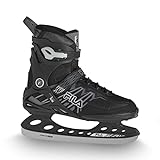 FILA Herren Primo Ice Freizeitschlittschuh Eishockey & Eislaufen| Edelstahlkufe | Starker Halt & hoher Komfort | schwarz/grau, 39