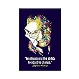 EXLJJC Poster auf Leinwand drucken mit berühmten Zitaten von Stephen Hawking 3, Gemälde für Wohnzimmer, Schlafzimmer, Dekoration, Kein Rahmen 60X90cm