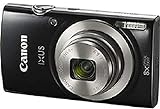 CANON Digitalkamera IXUS 185 Schwarz 20Megapixel 28mm Weitwinkelobjektiv 8fach optischen Zoom 16fach ZoomPlus DIGIC 4+