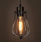 Retro Vintage Hängeleuchte Pendelleuchte Deckenbeleuchtung Käfiglampe E27 Fassung für Esstisch, Schlafzimmer,Kaffee-Bar,Leseraum Beleuchtung