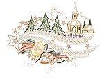 Fensterbild Weihnachten Plauener Spitze ® Winterlandschaft HXB 22x22 cm