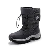 Q-YR Outdoor Snow Boots Winter Herren- Und Damenmode Plus Samt Warme Baumwolle Schuhe rutschfest Kaltbeständig,Grau,41