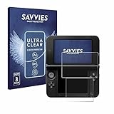 Savvies 6x Schutzfolie kompatibel mit Nintendo 3DS XL SPM7800 Displayschutz-Folie Ultra-Transparent