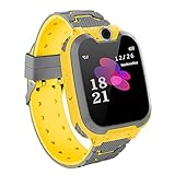 enomaa Smartwatches für Kinder tragen MP3-Musik, Wecker, Spiele, Telefone und andere Funktionen, geeignet für Jungen und Mädchen im Alter von 3-12 Jahren gelb