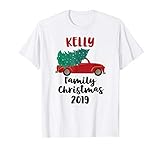 Red Christmas Truck Tree 2019 Kelly Family Matching T-Shirt