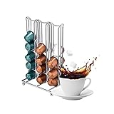 Kapselhalter Ständer Kaffeekapselhalter Für Kaffeekapseln Pods Halter Ständer Kaffeepad-Aufbewahrung Für 42 Stück (Color : Silver, Size : 16.5X9.5X26.5Cm)
