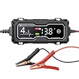 Automatischer Batterieladegerät, Reparatur des Autobatterie-Ladegeräts, Motorradzubehör mit LED-Display, automatischer Tropfschutz, Schwimmer-Ladegerät und D