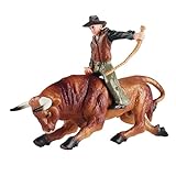 Whrcy Cowboy Bull, realistisches Spielzeug mit spanischen Torero-Viehfiguren, Rodeoes Cowboy Cattle Figure Toy for Age 3-5 6-12 Kids Geburtstagsgeschenk Weihnachten