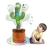 Kaktus Plüschtier,32 cm Kaktus Plüsch Spielzeug,Sprechender Kaktus,Tanzender Kaktus,Kuscheltier Kaktus,Elektronischer Kaktus Spielzeug,Aufnehmen Lernen zu sprechen Plüsch Puppe,Kaktus Spielzeug