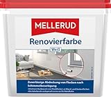 Mellerud Renovierfarbe Weiß | 1 x 750 ml | Weiße Dispersionsfarbe mit starker Deckkraft für einfaches Ausbessern von Stellen nach Schimmelbeseitigung