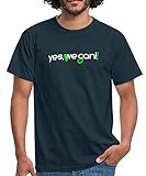 Yes We Can Vegan Korrektur Männer T-Shirt, XL, Navy
