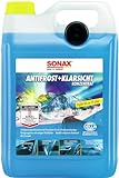 SONAX AntiFrost+KlarSicht Konzentrat (5 Liter) Scheibenwaschanlagen-Frostschutz sorgt für klare Sicht, Art-Nr. 03325050