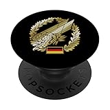 Bundeswehr Fallschirmjäger Wappen Soldat Geschenk PopSockets PopGrip: Ausziehbarer Sockel und Griff für Handys/Tablets mit Tauschbarem Top