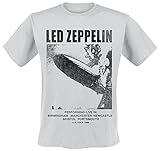Led Zeppelin Herren Ledzeppelin_uk Tour '69 Lz1_Men_Grey_ts: L T-Shirt, Schwarz (Black Black), Large