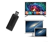 Kabelloser USB-WLAN-Adapter, 2,4 GHz und 5 GHz Dualband-Adapter für PC/Laptop (Windows XP/7/8/8.1/10, Soft AP, USB 3.0, Linux, WPS) mit Smart TV usw.