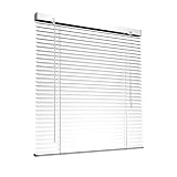 Victoria M. Aluminium Jalousie, 80 x 130 cm, weiß, Jalousie ohne Bohren, inkl. Klemmclip