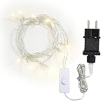 VBS LED-Lichterkette mit Schalter 10er LED Innen warmweiß 295cm Kabel Transp