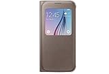 Samsung Leather-Effect S-View Folio Schutzhülle Case Cover in Kunstleder für Galaxy S6, g