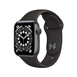 Apple Watch Series 6 (GPS, 40 mm) Aluminiumgehäuse Space Grau, Sportarmband Schwarz