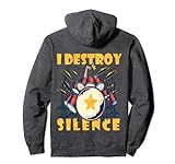 Schlagzeuger Schlagzeug Perkussionist Percussion - I Destroy Silence Pullover Hoodie