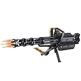 OLOK Technik Gewehr Bausteine Bausatz, 1422 Klemmbausteine Gatling Blaster Pistole Modell mit 100 Kugeln und Motoren, Kompatibel mit Lego Technic