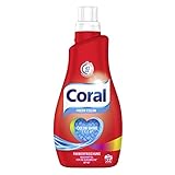 Coral Waschmittel flüssig für bunte Wäsche – 22 Waschladungen hygienisch reine Wäsche, extra frisch dank Frischeformel – Optimal Color Flüssigwaschmittel ( 1 x 1,1 L)