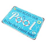 SEWOART Schild mit Schwimmbadregeln Sicherheitsschilder für Wasserparks Sommerliche Pooldekoration Sommerdekoration Schwimmbadbesucher Pool-Schild Schwimmendes Metallschild Eisen Sky-b